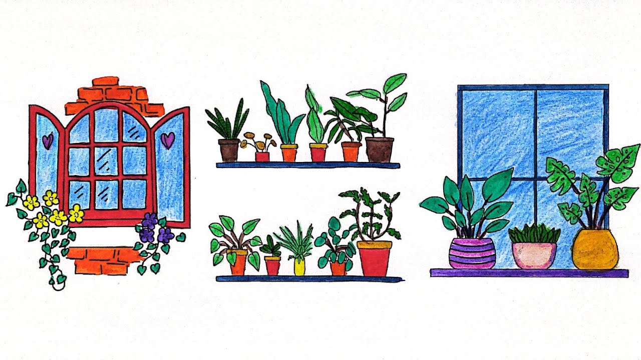 Landscape Scenery 🤑🏡🏚️🏠in flowersDrawing coloring #drawing#art#viral#satisfying#trending