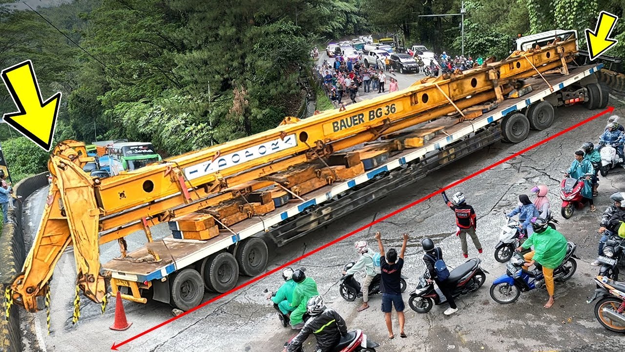 BIKIN PANAS DINGIN !!! Penuh Drama, Truk Muatan Super Panjang Terjebak Lewat di Sitinjau Lauik