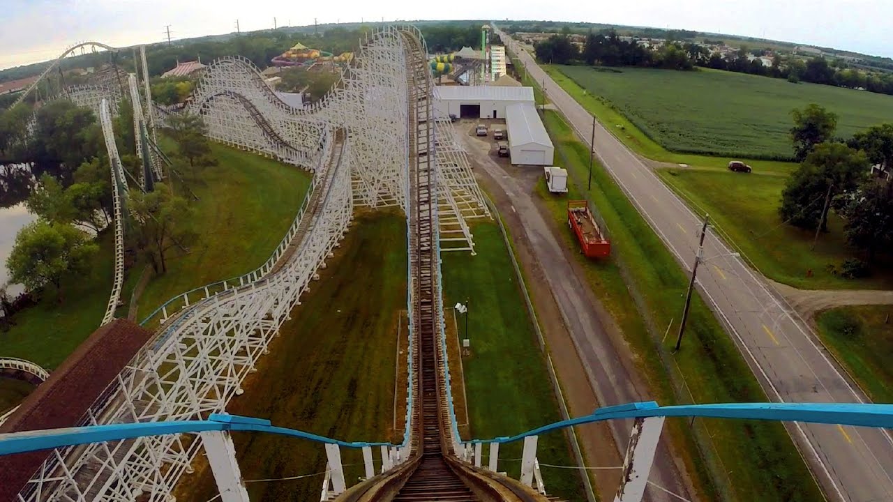 Tornado front seat on-ride HD POV @60fps Adventureland