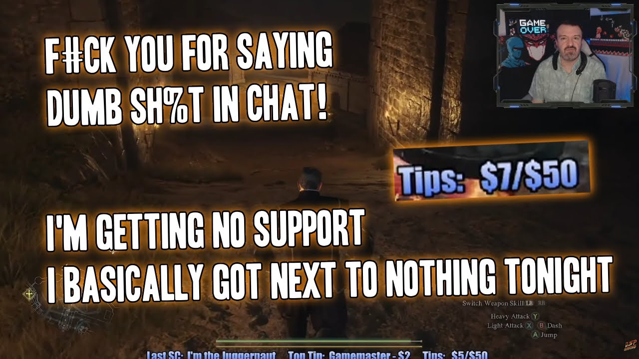 DSP Disaster Stream, Insulting Viewers, No Support for Dragon's Dogma 2 & Rant at the End of Stream
