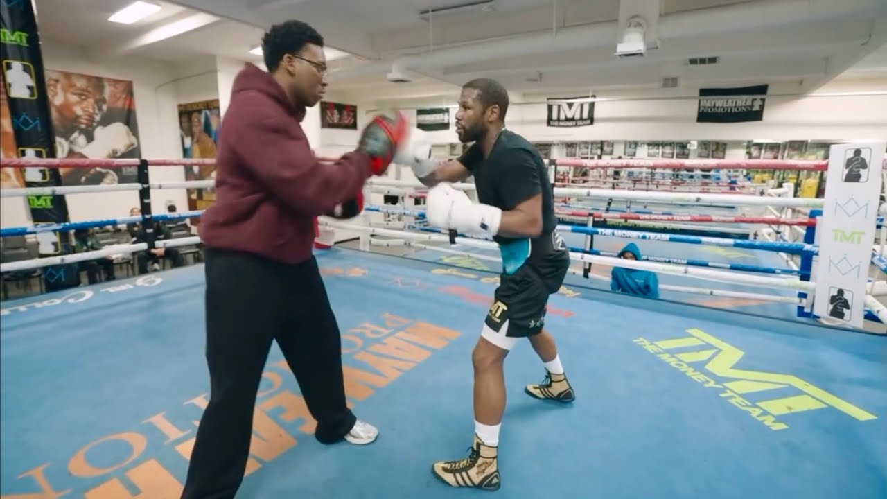 Floyd Mayweather at 49 y/o Training for Mike Tyson Exhibition displaying tremendous coordination