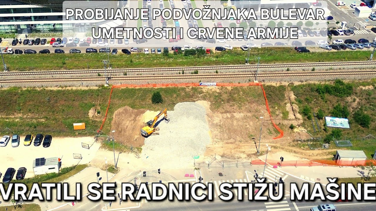 Beograd vratili se radnici i mašine na deo budućeg podvožnjaka Bulevar Umetnosti i Crvene Armije