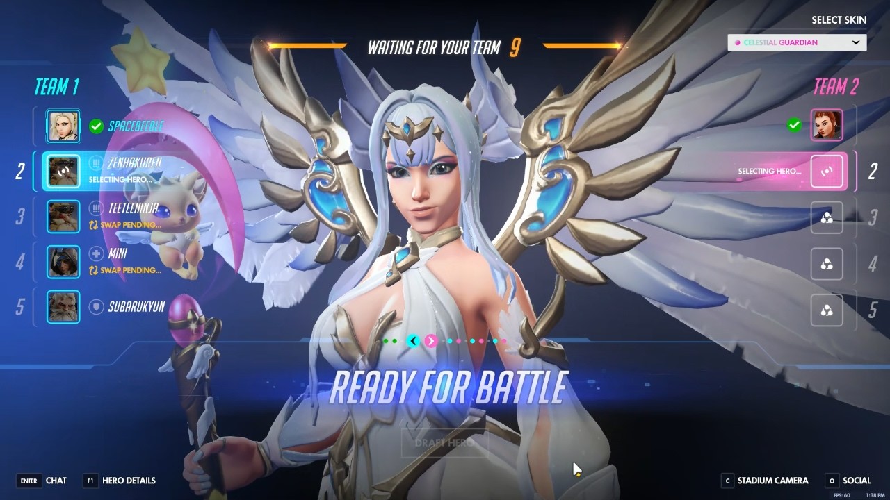 Overwatch - Mercy Stadium Gameplay (No Commentary)