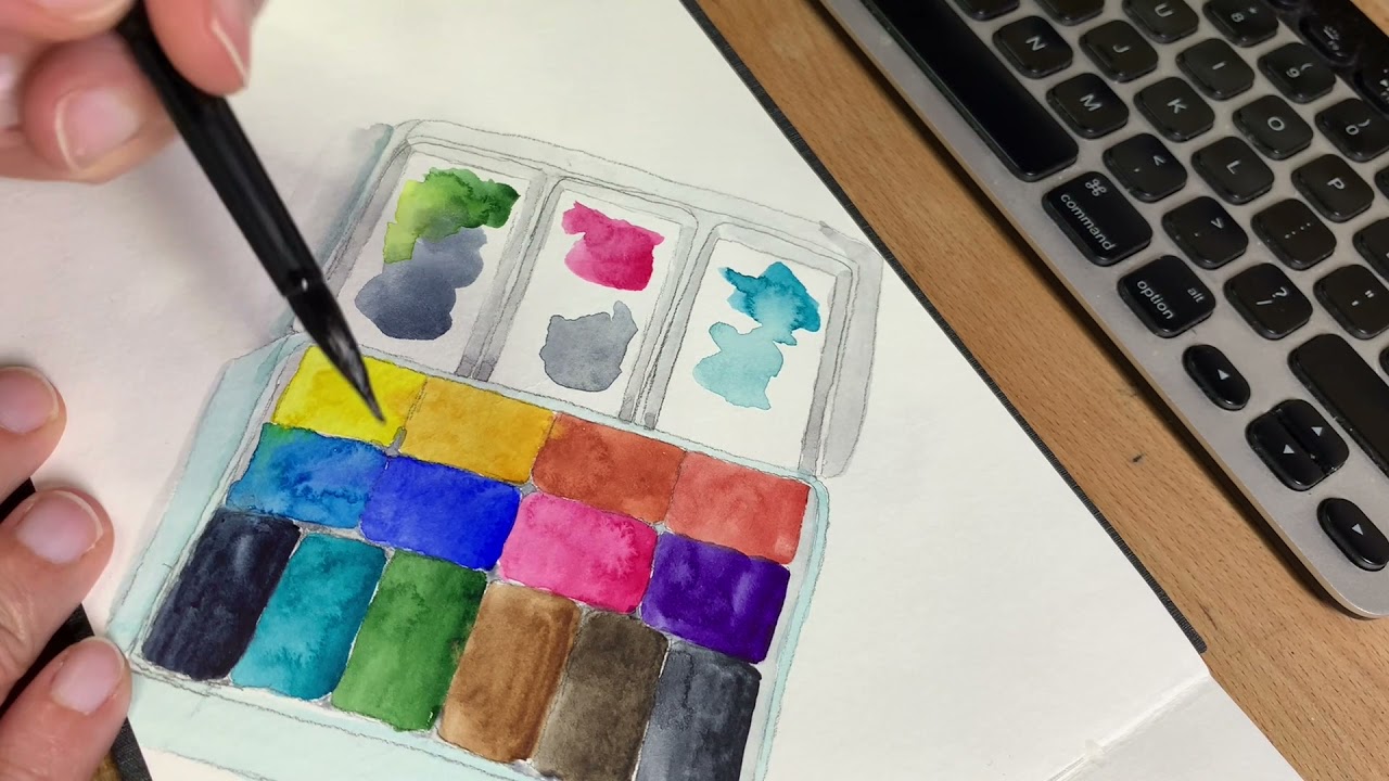 WHITE NIGHTS URBAN SKETCHER SET | REVIEW & SPEED PAINT