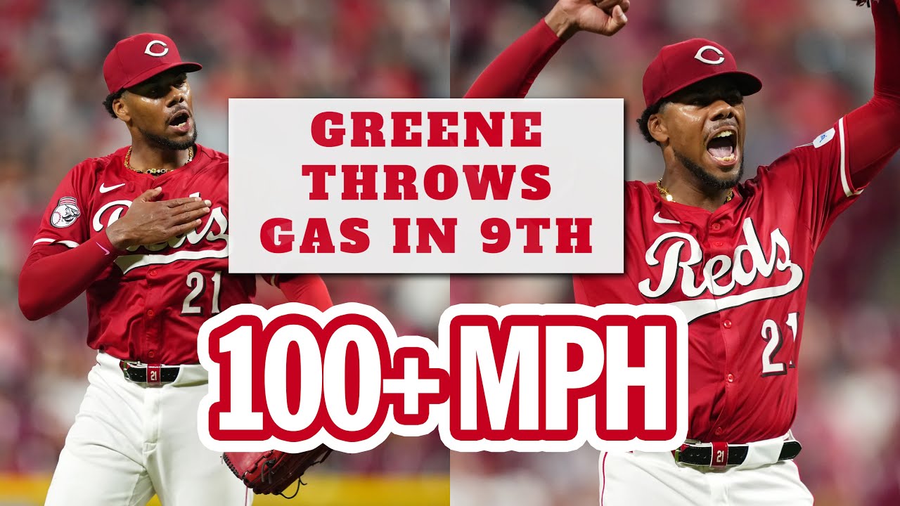 STILL throwing 100+ MPH in 9TH! 😱 Hunter Greene was throwing GAS in shutout win!