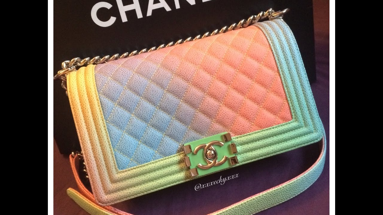Chanel Handbag Unboxing - Rainbow Old Medium Boy Bag - Cruise 2017