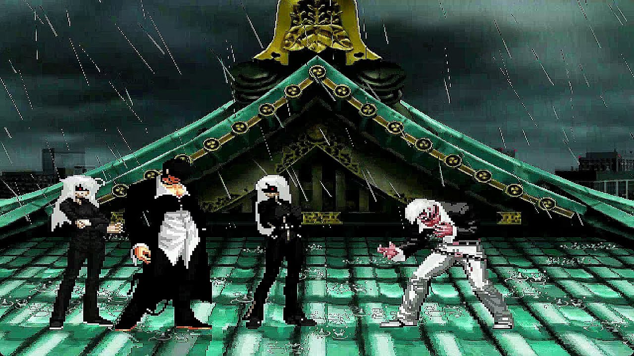 [KOF MUGEN] Black Orochi Iori Flames Team Vs Iori Yagami Black Flames !!