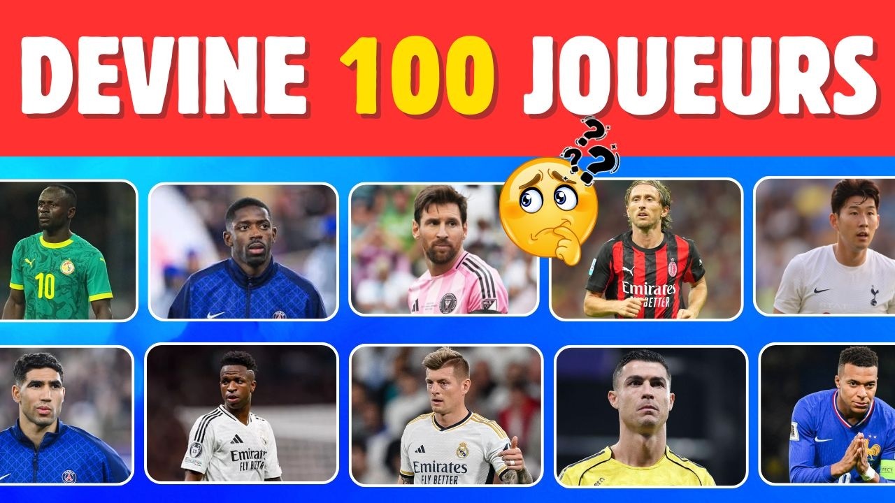 ⚽Devine 100 Footballeurs en 3 Secondes ! Quiz de 4 niveaux (facile à expert | Fan de football
