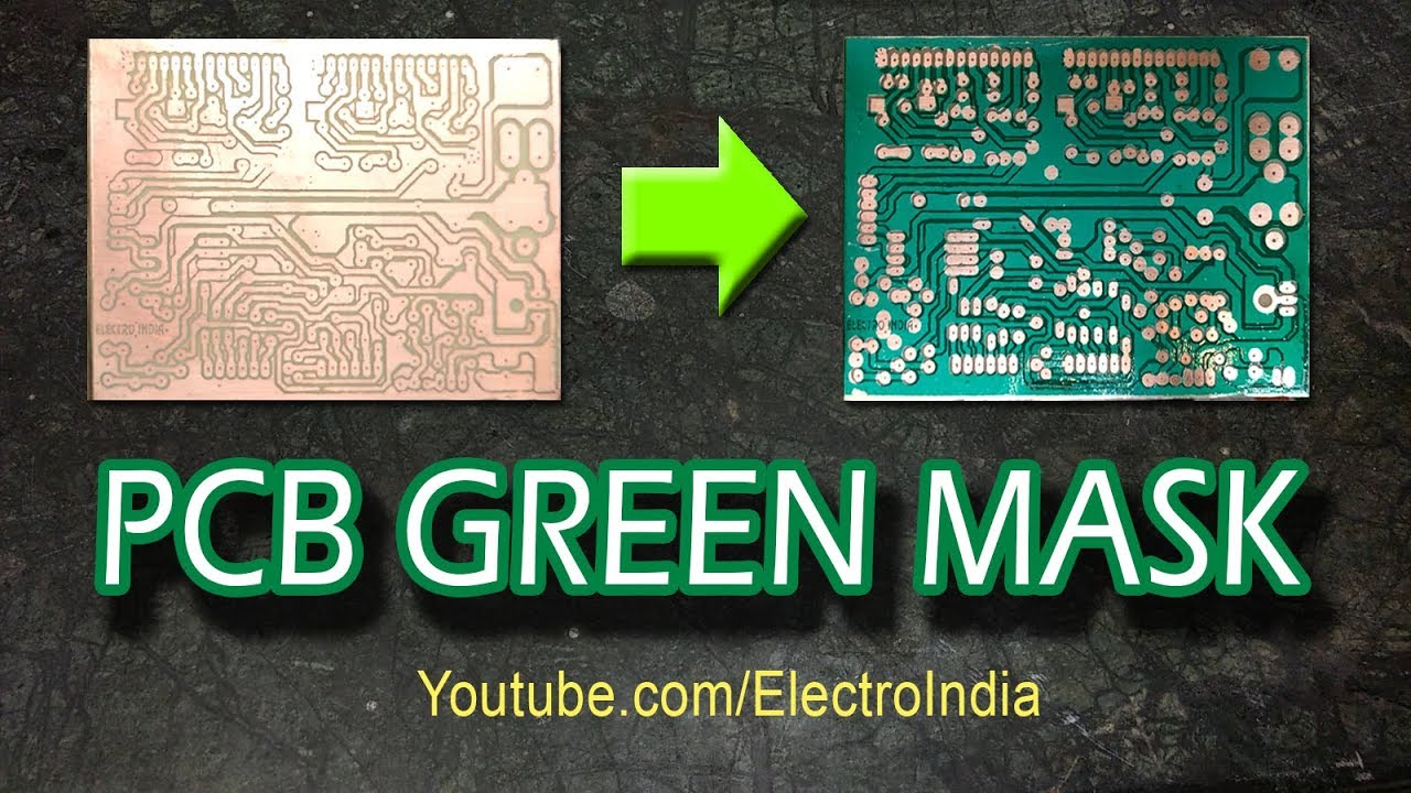 PCB Solder Green Mask DIY ( hindi ) Electronics ELECROINDIA