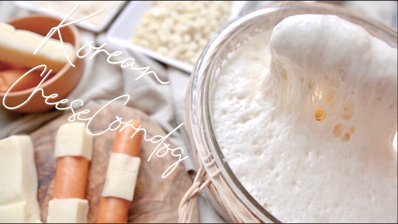 とろ〜りチースコンドッグの作り方＋レシピ Korean Cheese Corndogs I คอร์นด๊อกชีสยืดดด สไตล์เกาหลี I [ซับไทย/日本語/ENG] 감자핫도그