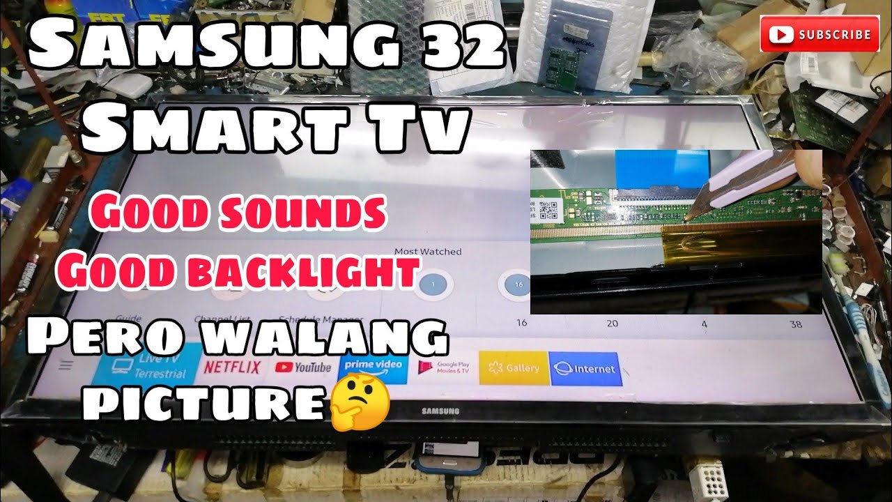 How to fix a Samsung Smart tv no Picture but Good sounds and Backlight.