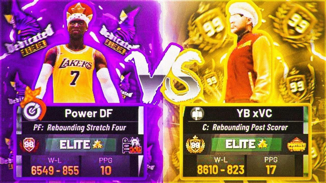 99 OVERALL REBOUNDING POST SCORER VS POWER DF! *INTENSE* | IS THIS THE BEST BUILD IN NBA 2K19?