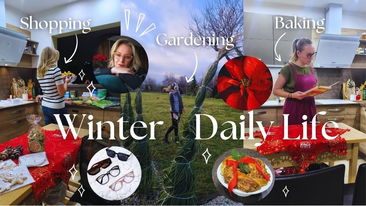 Cozy Winter Daily Life in SVK 🇸🇰❄️| inTHEmiddle of Grocery Shopping🛒| Gardening | Baking | LENSMART👓
