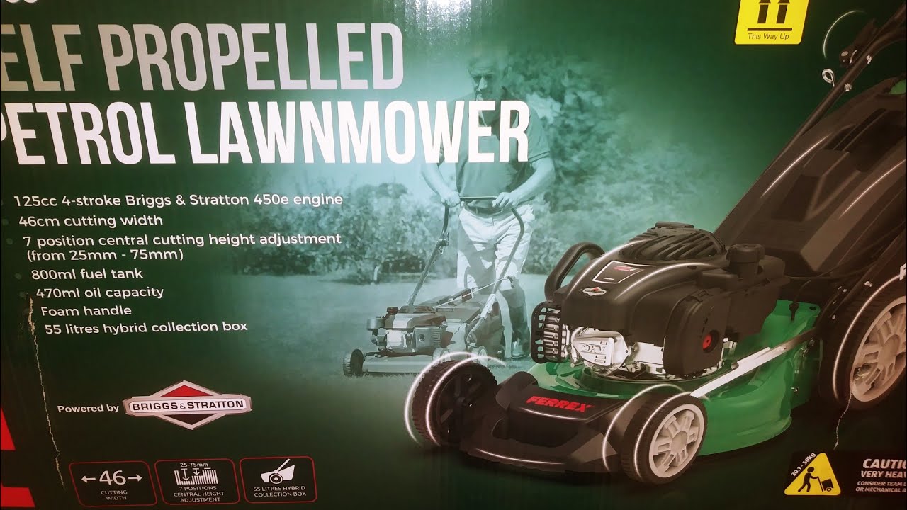 Aldi ferrex self propelled 125cc petrol lawn mower