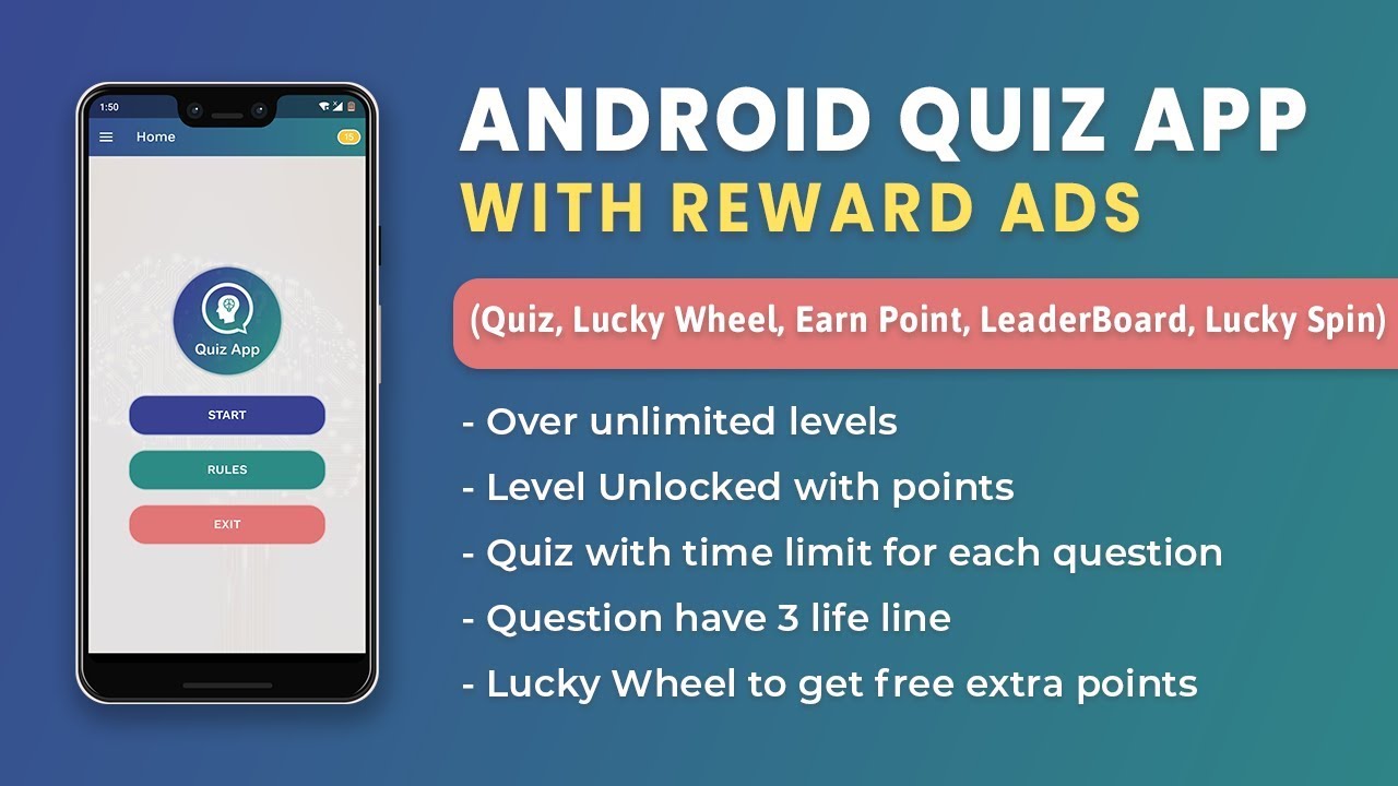 Android Quiz App with Reward Ads Source Code with Purchased Code