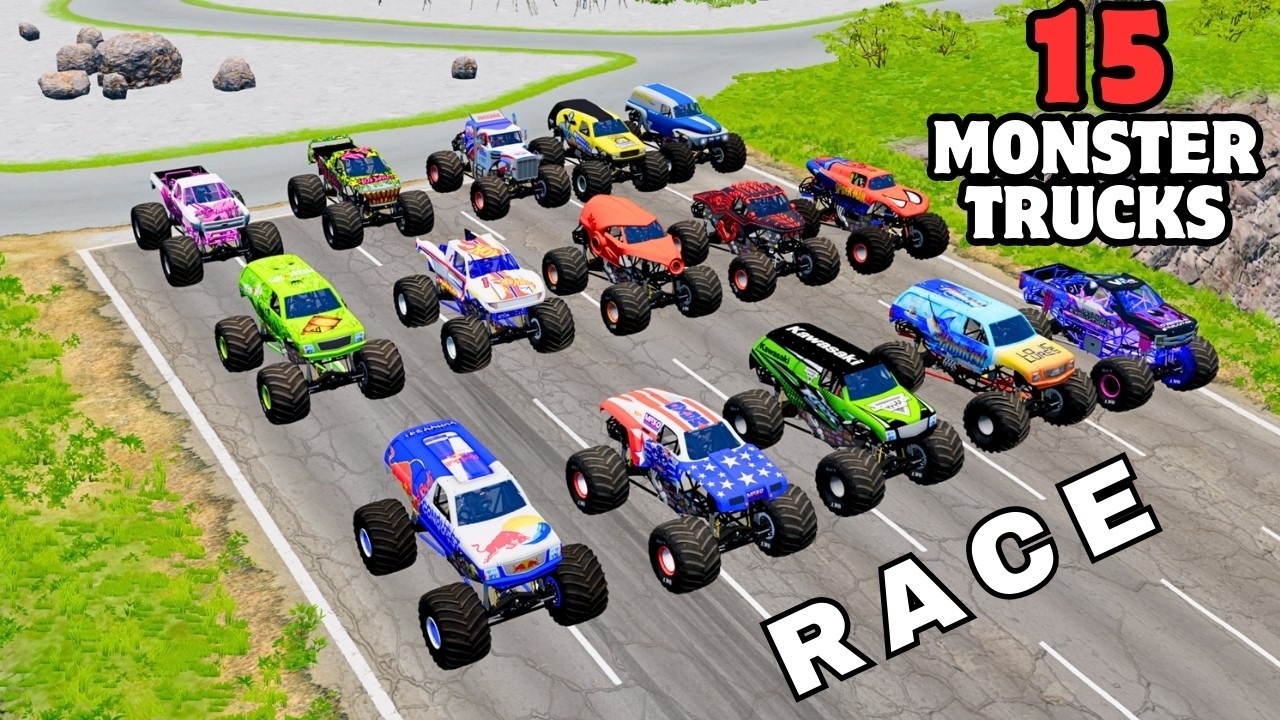 Monster Truck Showdown – Extreme Air & Insane Crashes | BeamNG Drive