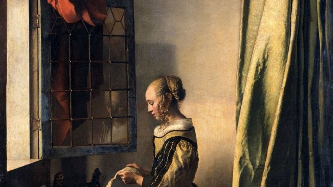 Vermeer e Salvador Dali em Moça Lendo uma Carta