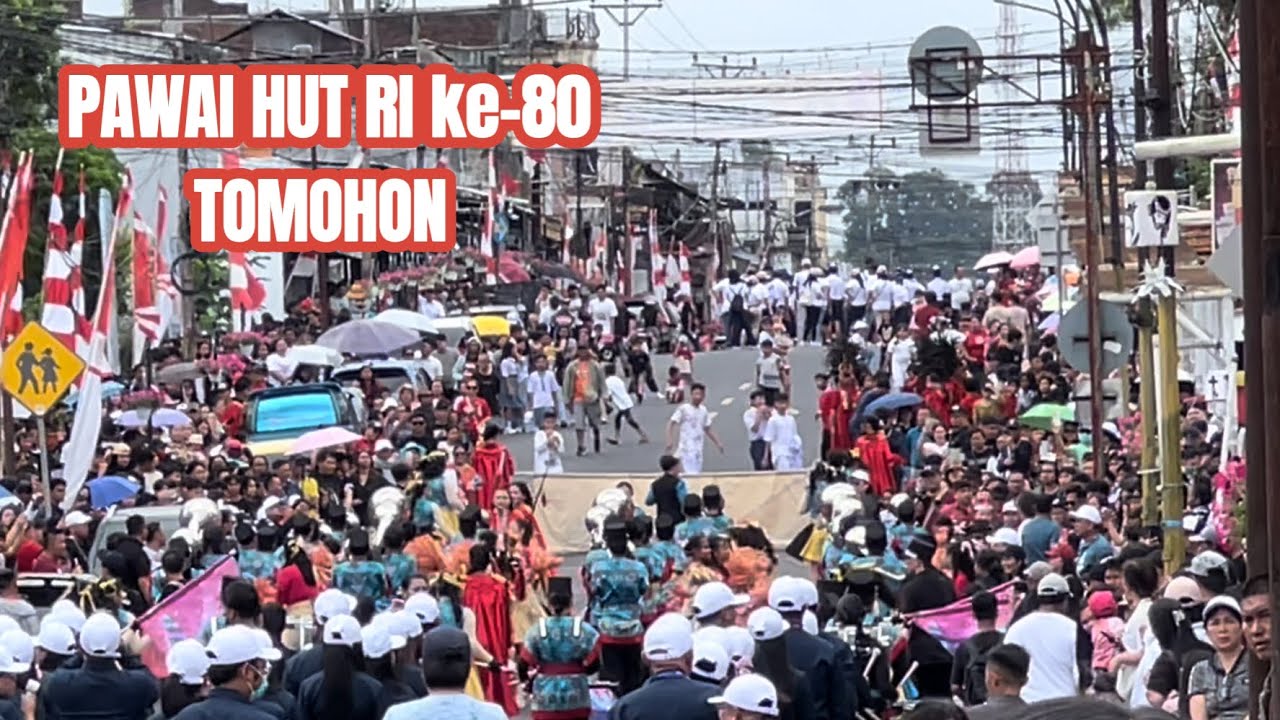 MERIAH ! Pawai HUT RI KE-80 di Kota Tomohon