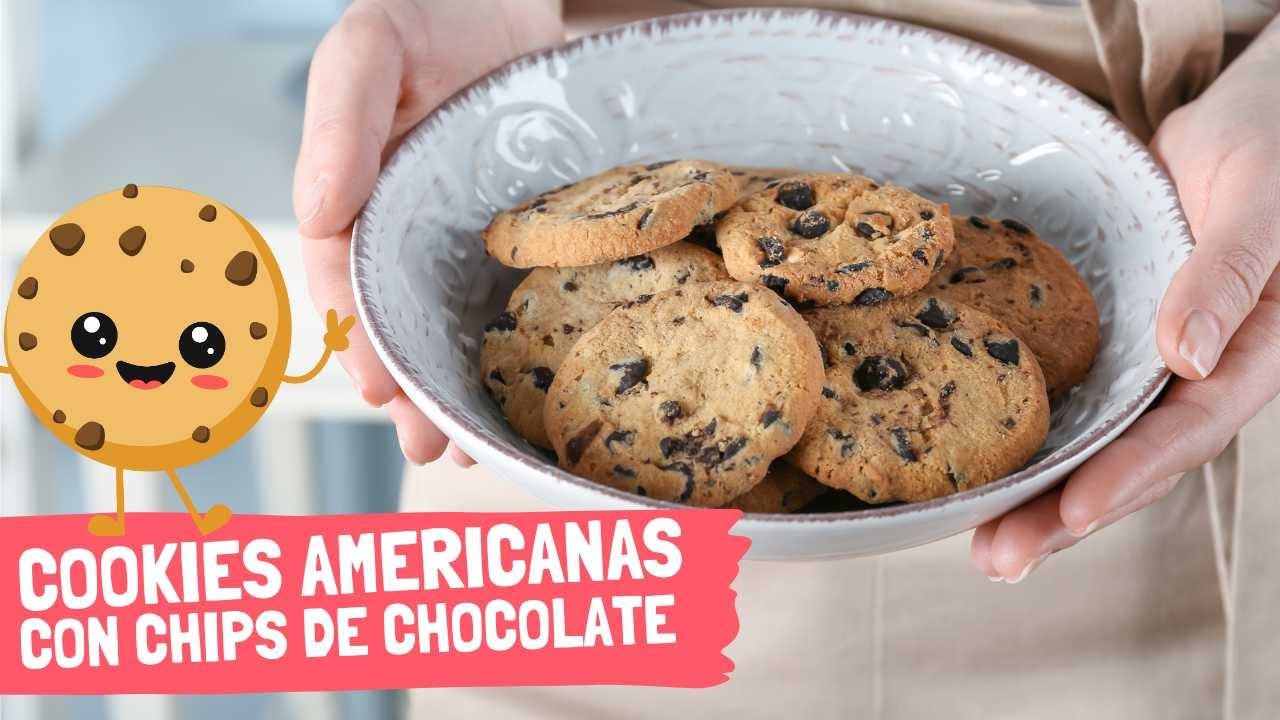 🍪 C&oacute;mo Hacer COOKIES AMERICANAS con CHIPS DE CHOCOLATE | Galletas Crujientes y Tiernas