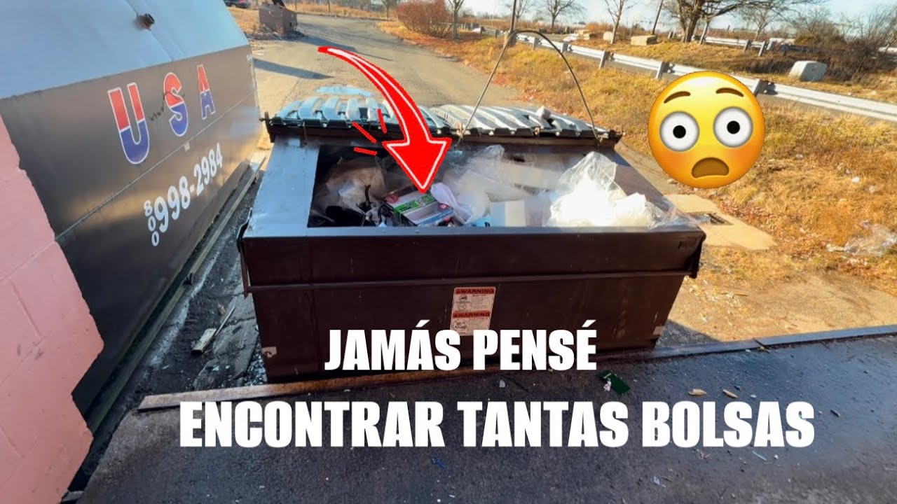 DUMPSTER DIVING JAMÁS Pensé ENCONTRAR TANTAS BOLSAS😱😳#dumpsterdiving #loquetiranenusa