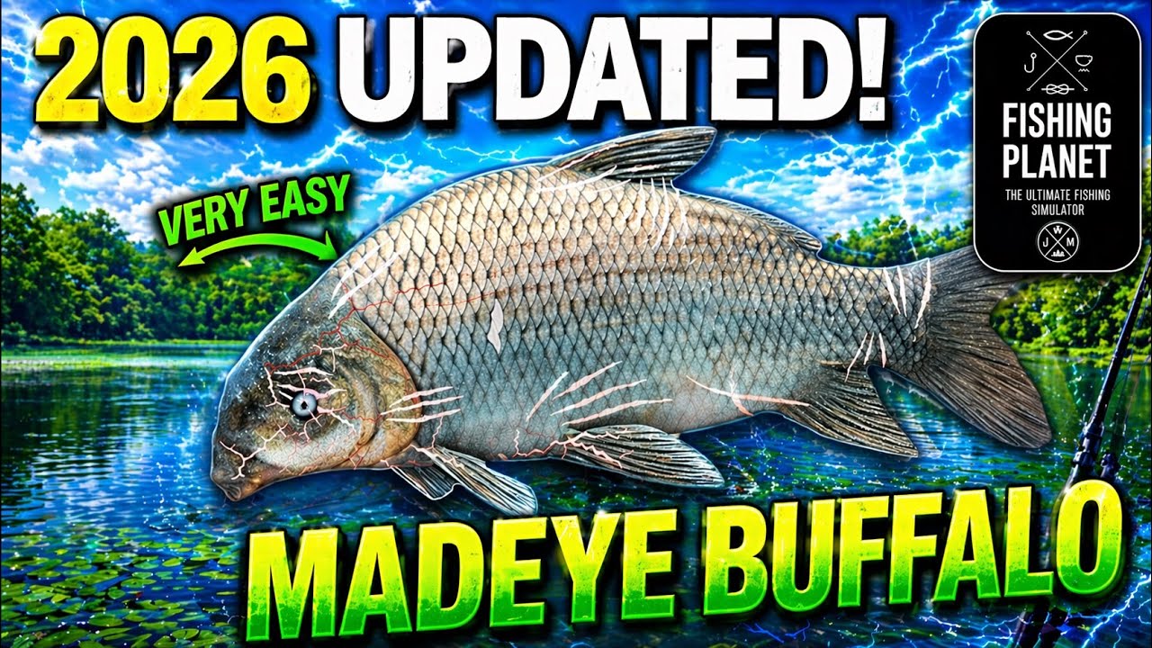 Fishing Planet 2025 — Как поймать гигантскую рыбу-буффало Mad Eye на озере Lone Star