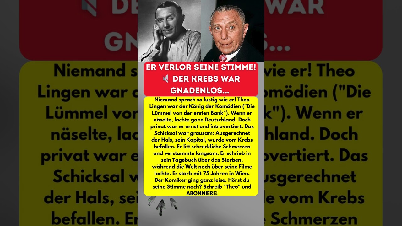 THEO LINGEN TOT! 😢 Der Krebs nahm ihm alles...