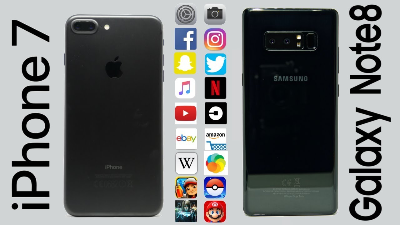 Samsung Note 8 v iPhone 7 Plus | Speed-Test