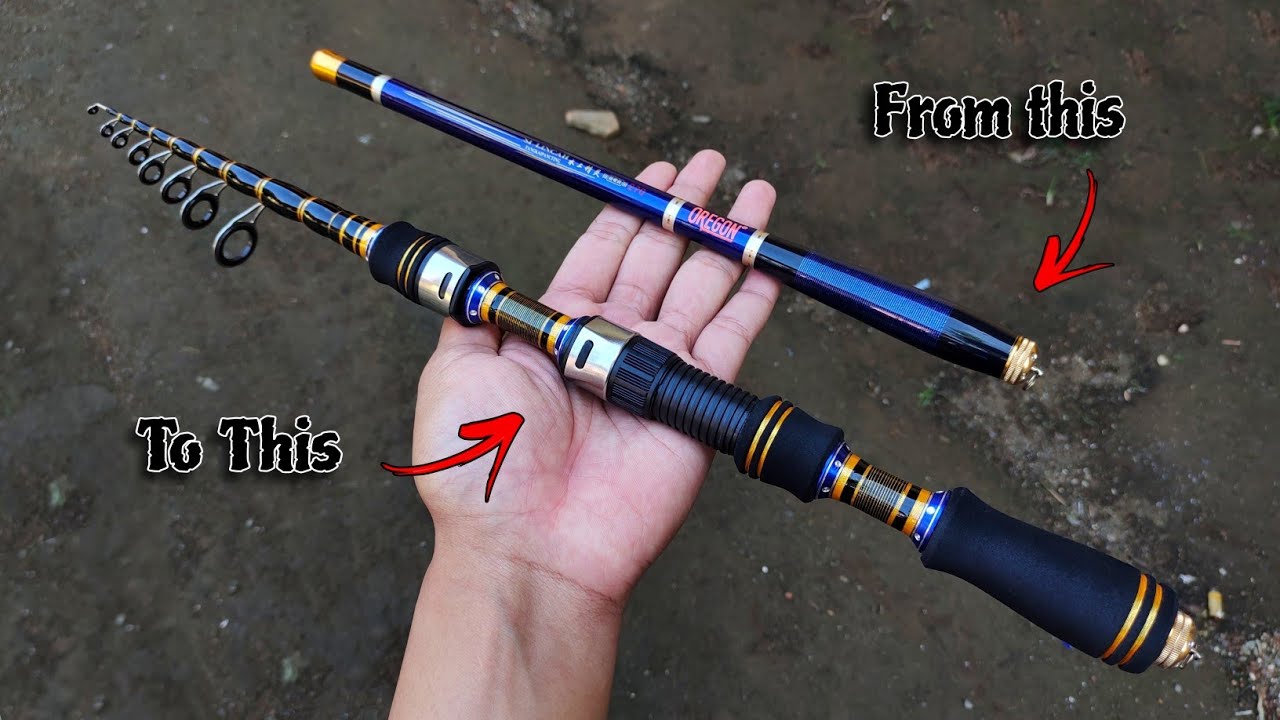 Cara Custom Joran Tegek menjadi Joran Spinning Teleskopik yang bagus Dan Murah