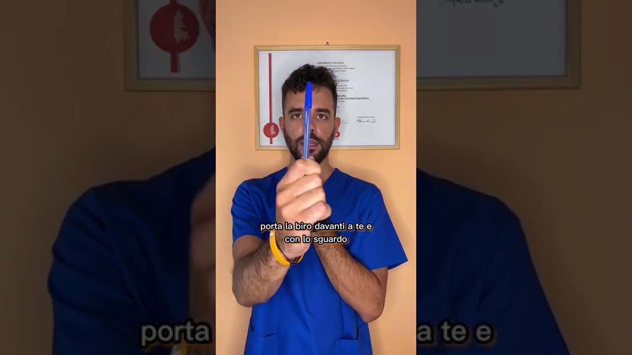 Vertigini di origine Cervicale facile esercizio terapeutico #fisioterapista #osteopata #cervicale