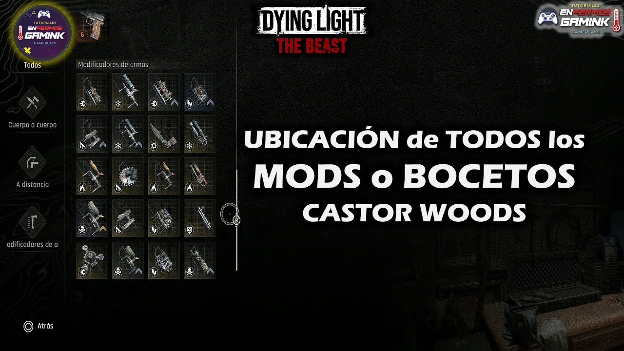 118. UBICACIÓN de TODOS los MODS o BOCETOS de CASTOR WOODS 🧟 Dying Light: The Beast