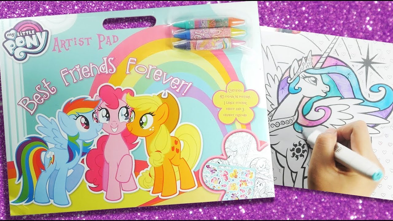 MLP Activity book My little pony coloring for kids Artist pad colouring book