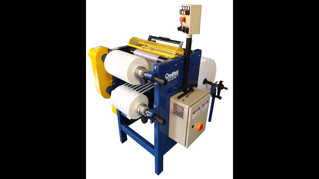 Máquina de corte para tiras de máscara descartável. Mod. Om-CFN. Omatex Máquinas Têxteis