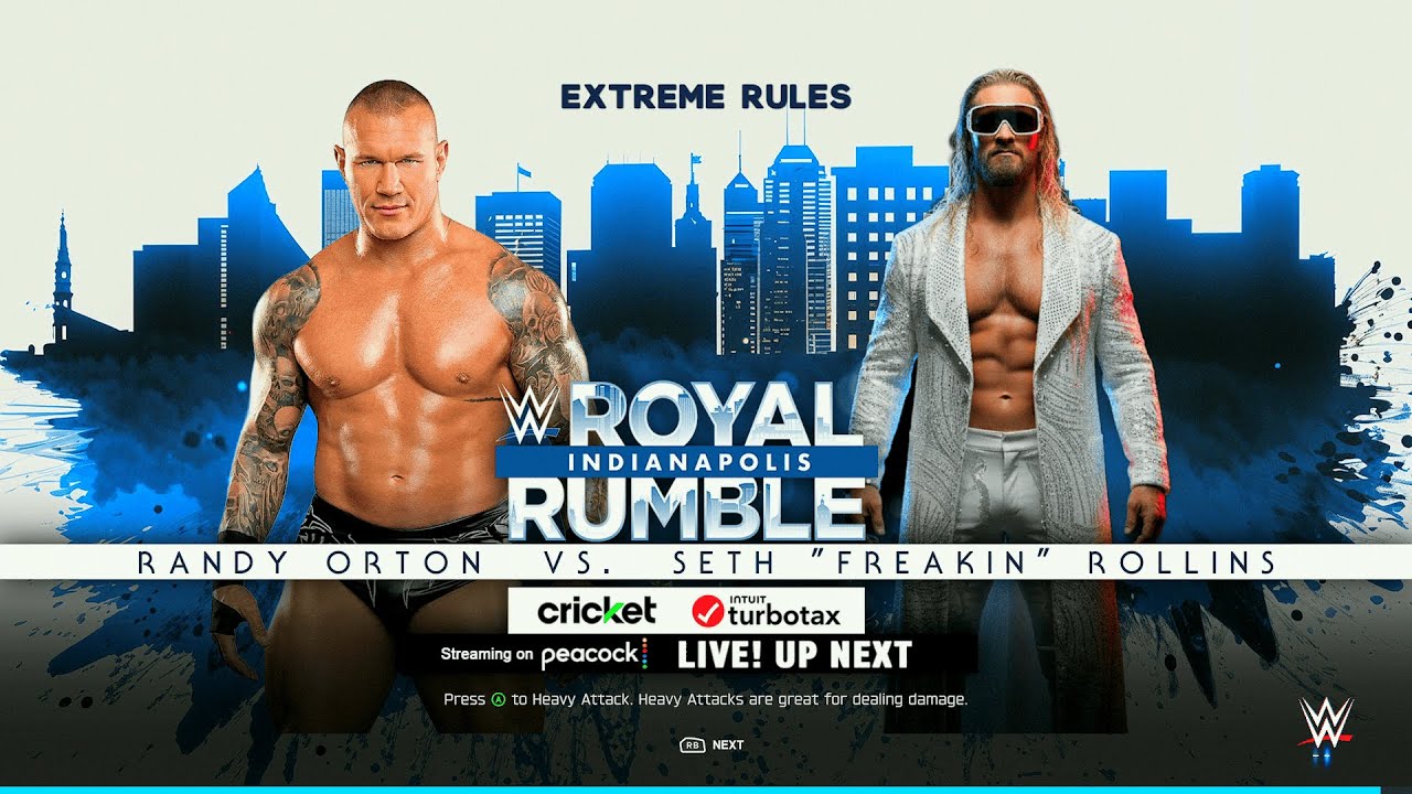 WWE 2K25 FULL MATCH - Randy Orton vs. Seth Rollins - Extreme Rules Rematch Vipers' Den!
