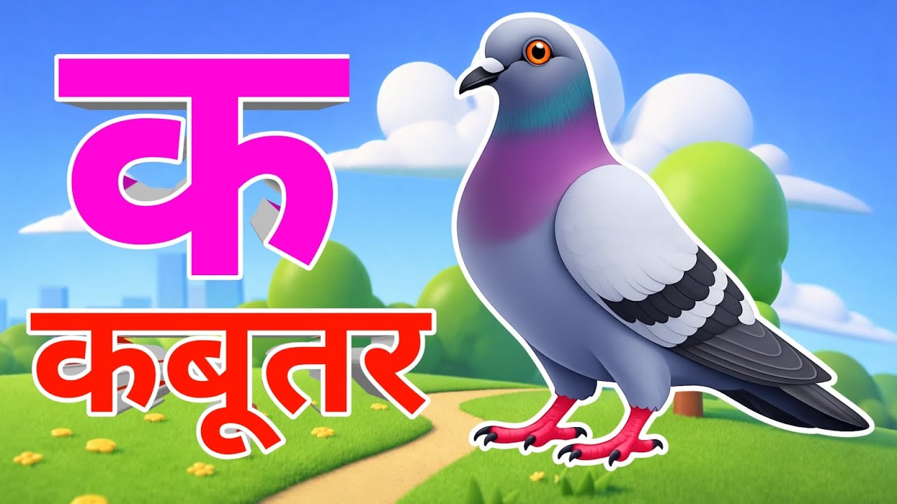 क कबूतर 🕊️ | Kids Learning Alphabet | 3D Cartoon Hindi | ABC Hindi Rhymes