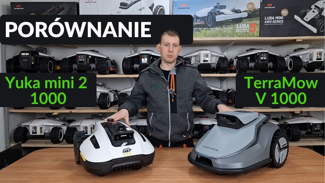 Terramow V1000 vs Mammotion Yuka Mini 2 1000 - porównanie bezkablowych kosiarek