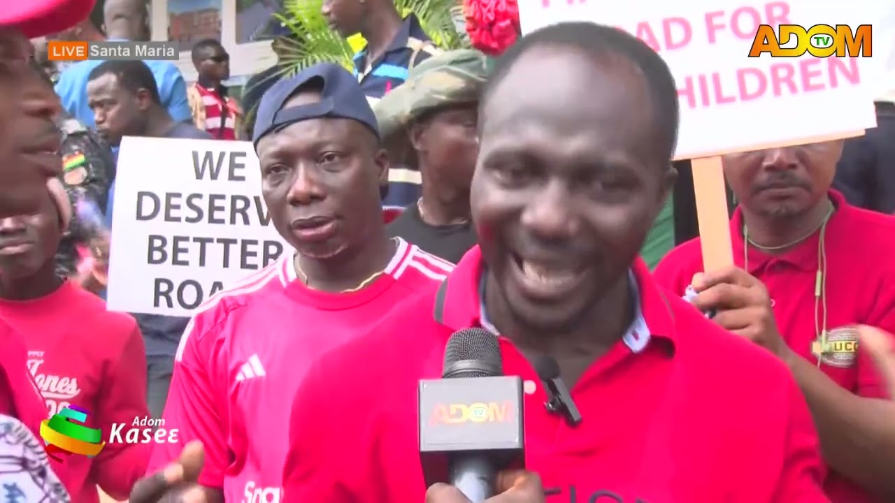 ADOM TROTRO: Residents of Fan Milk protest against poor infrastructure