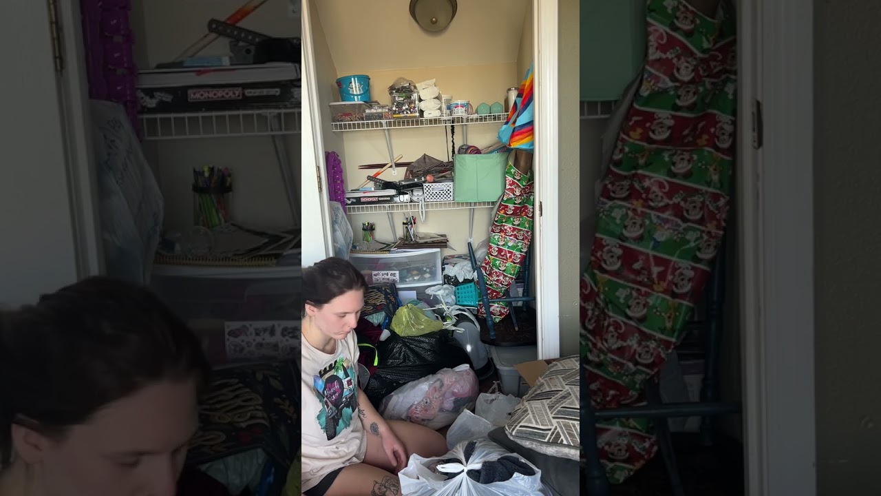 Organizing my “get rid of” closet! 