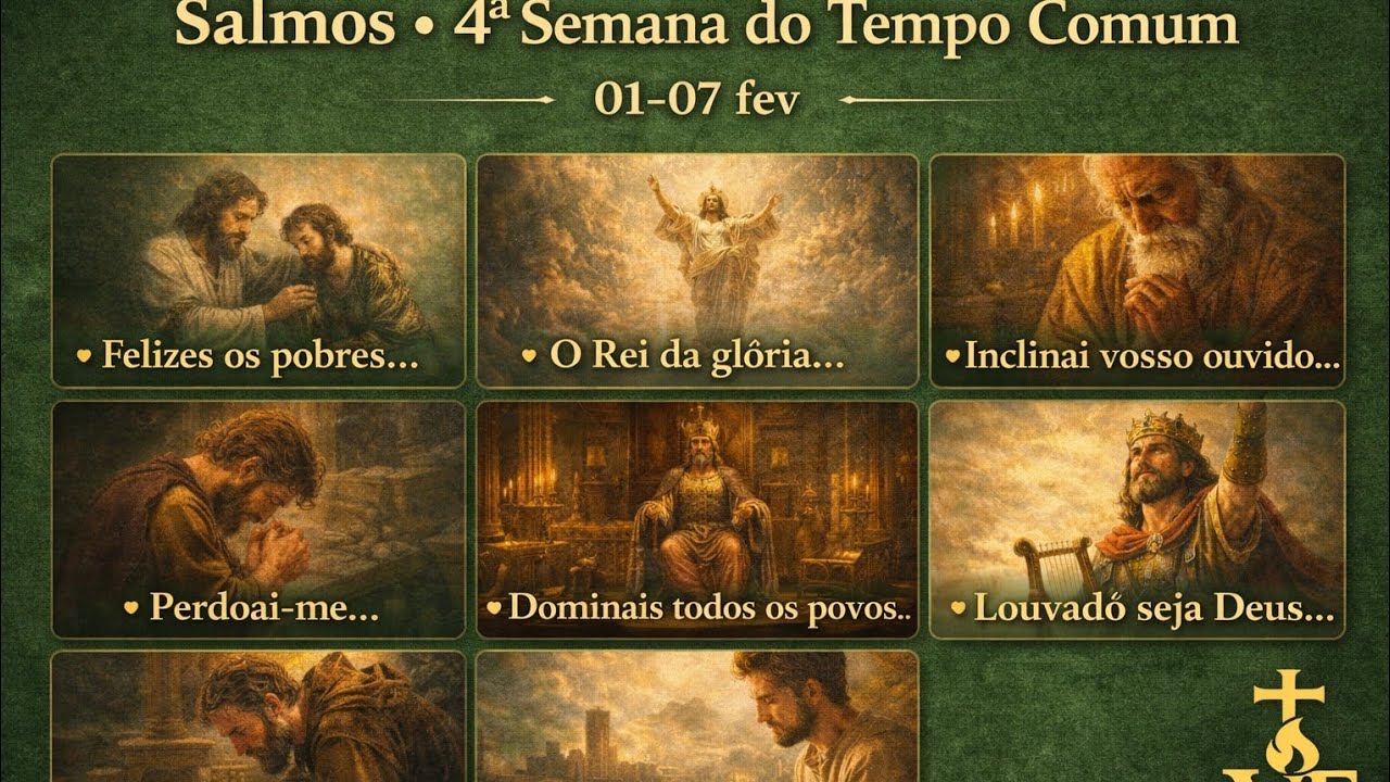 Salmos da 4ª Semana do Tempo Comum | Refrões Litúrgicos (01–07 fev)