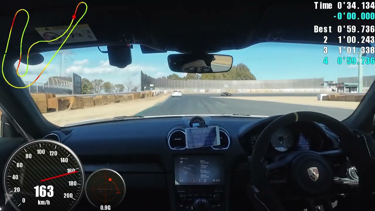 筑波サーキット分切り59.7、ノーマルGT4RS