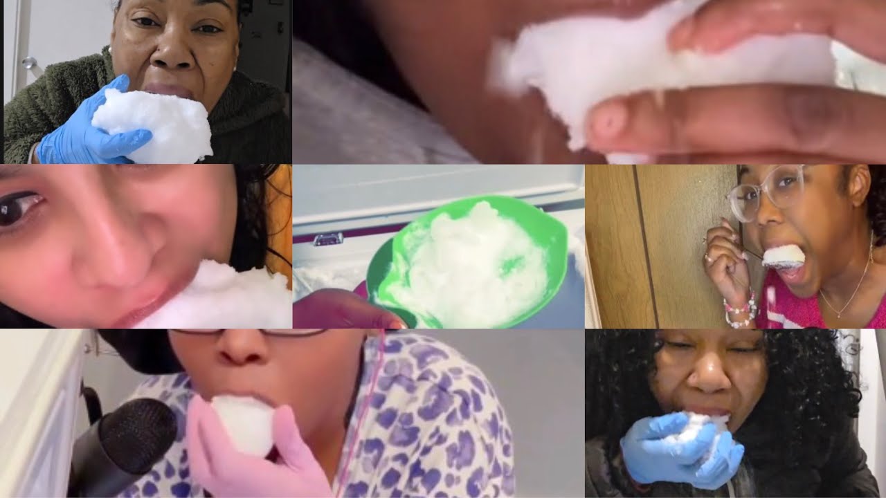 [ONLY BITES] FREEZER FROST ICE EATING COMPILATION ASMR