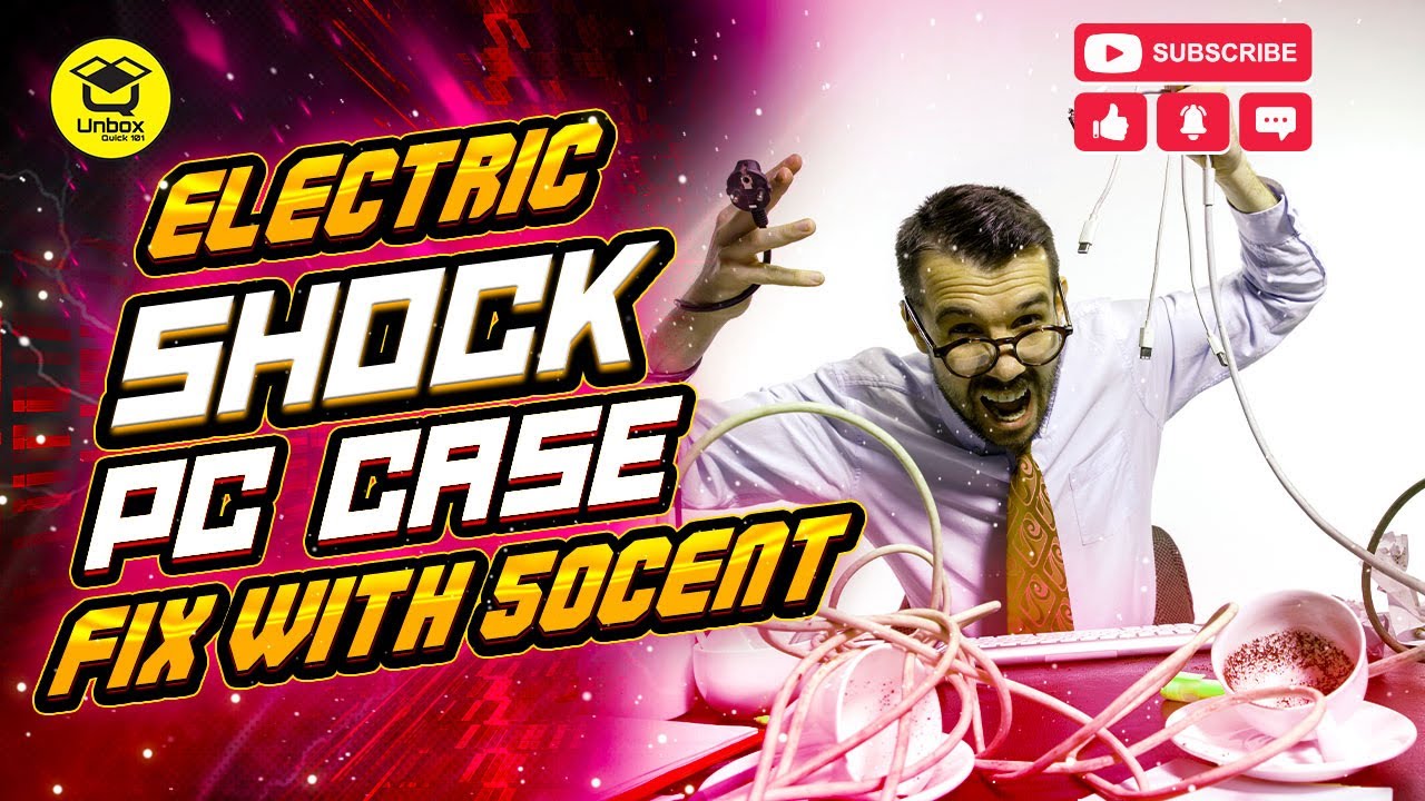How to fix electric shock issues from pc case | Solution for electric shock for $0.50! #pcproblems