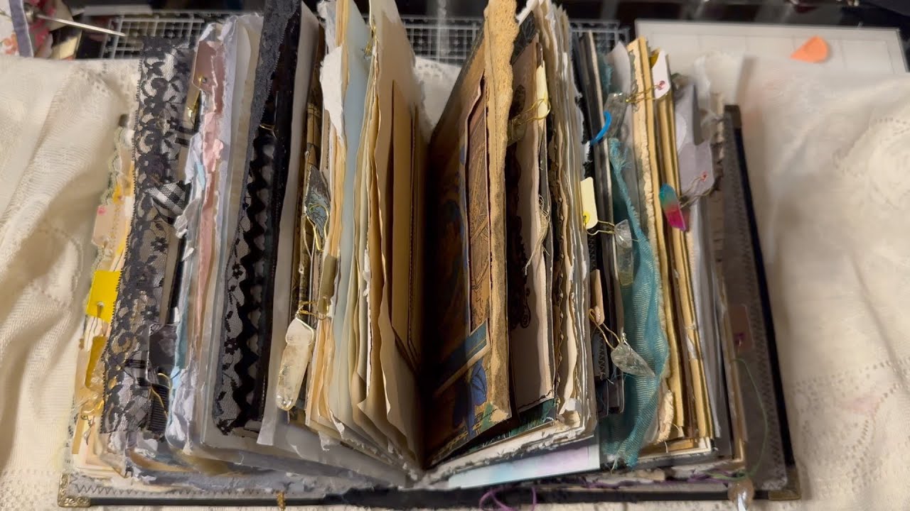 Full Flip Through Magic Tome Grimoire JunkJournal