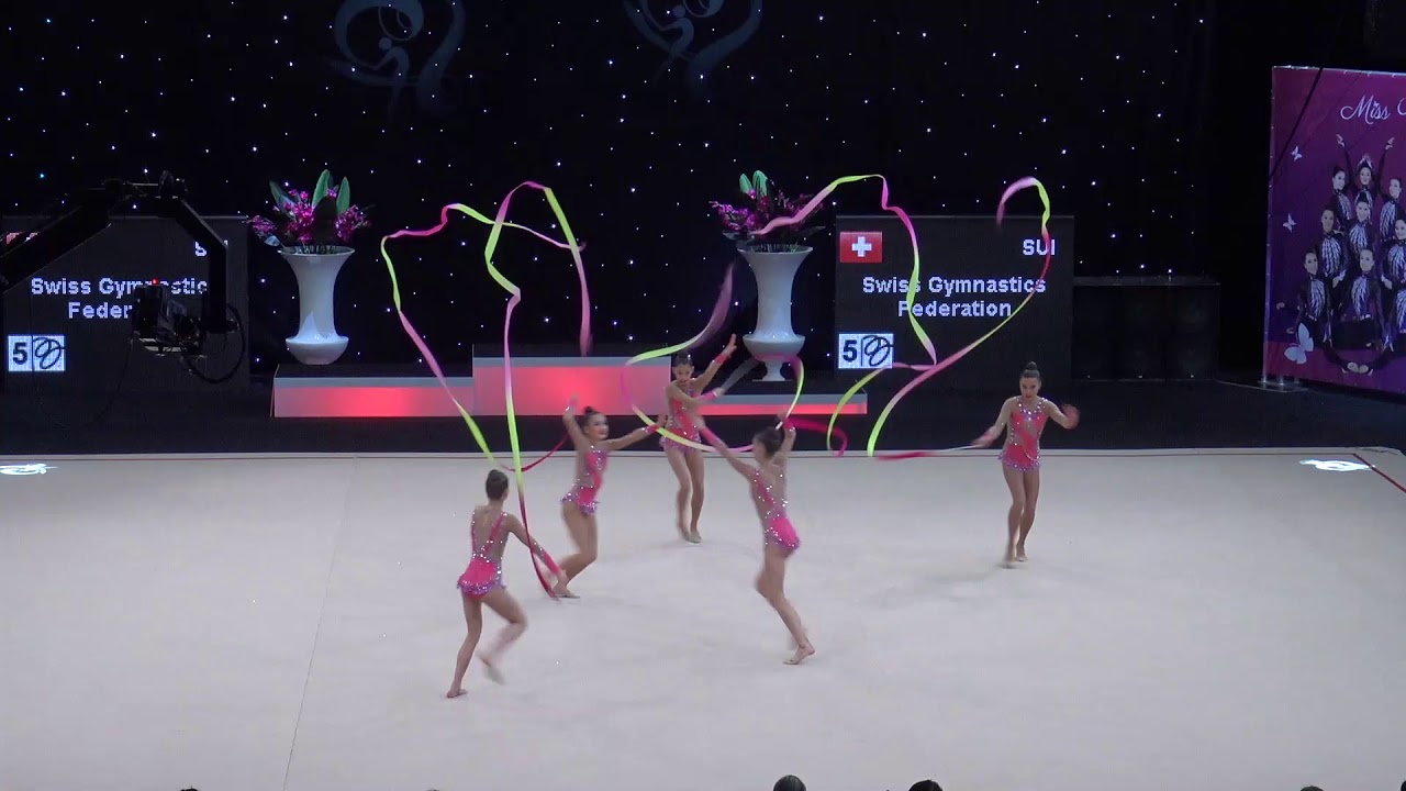 Miss Valentine 2019 Swiss Gymnastics Federation RG FIG Junior Group Final 5xribbon SUI