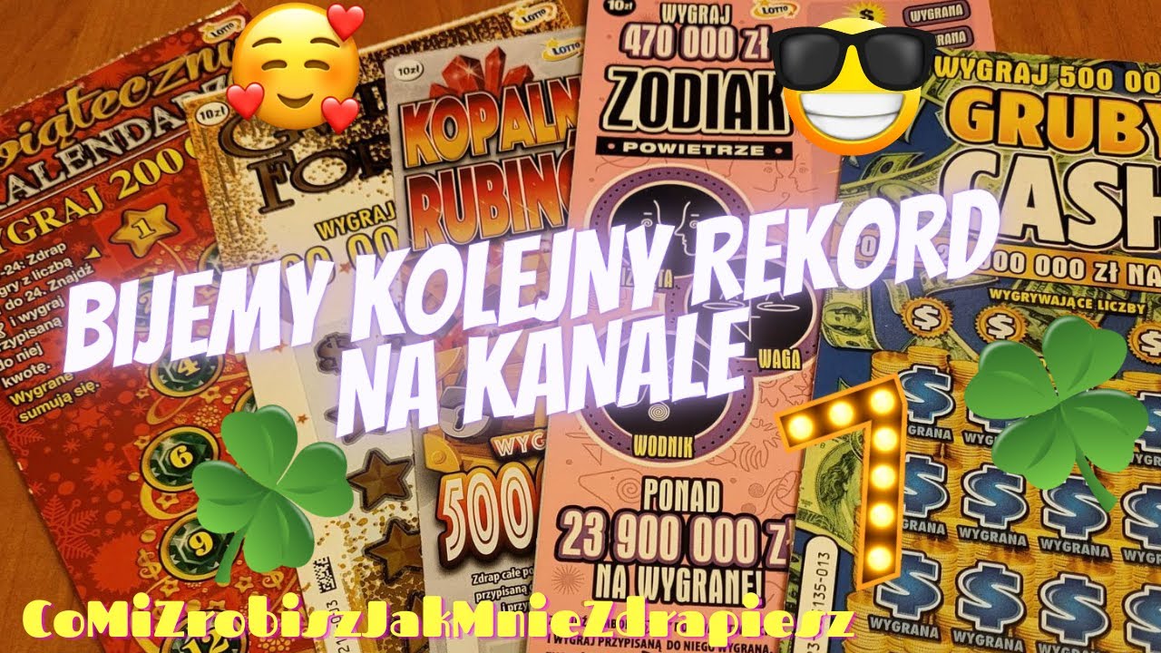 LOTTO ZDRAPKI 🍀👌 NOWY REKORD  na kanale ❤👏