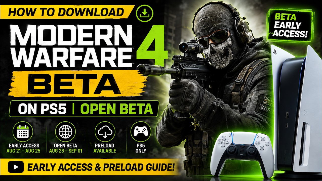 How to Download Modern Warfare 4 Beta on PS5 | Open Beta Early Access & Preload