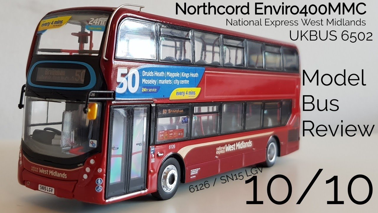 Обзор модели автобуса Northcord National Express West Midlands Enviro400MMC (UKBUS6502)