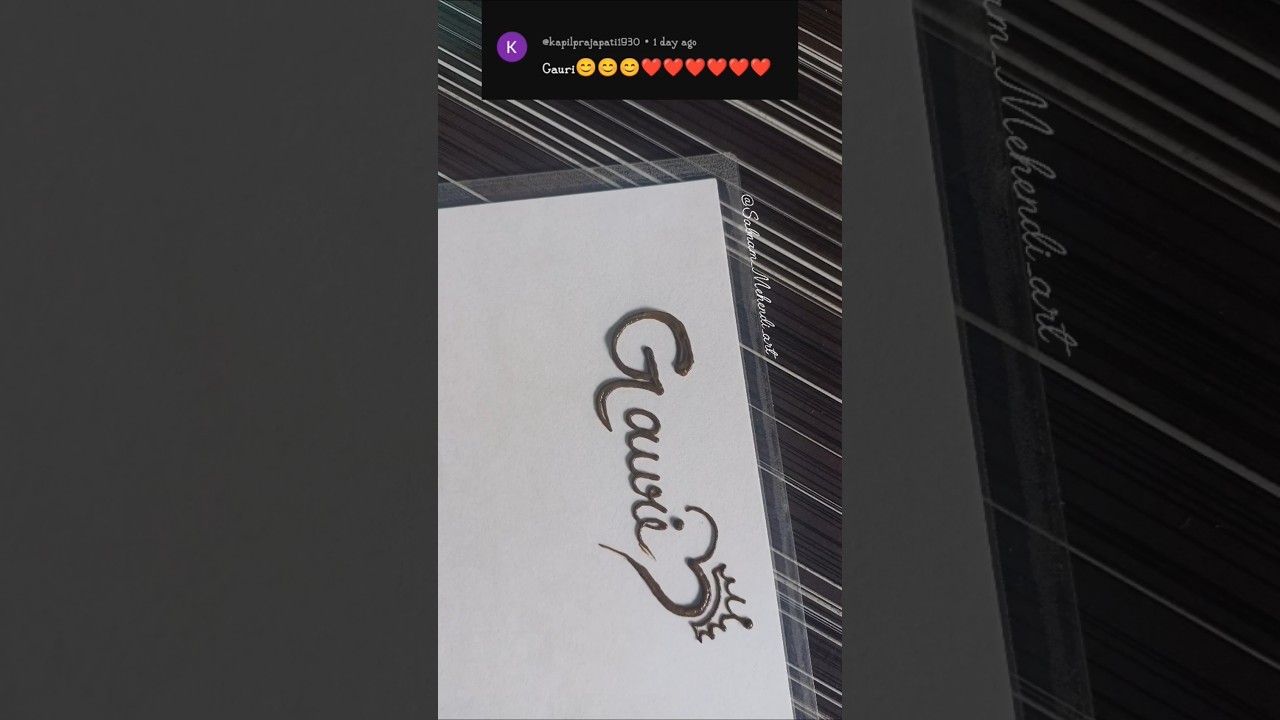 Beautiful name mehendi designs 😍