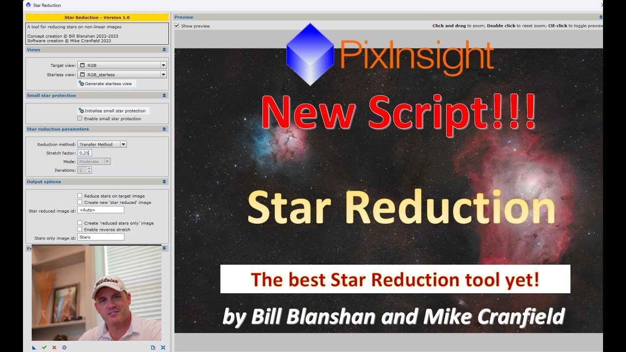 Star Reduction now in a Pixinsight Script!!