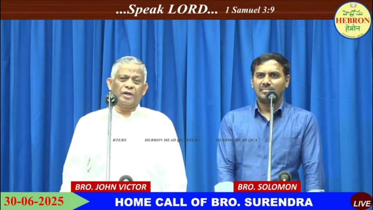 Bro.John victor Hebron about Bro.sundar singh tanuku (Gs) & Bro.Christopher Bhimavaram (Gs)