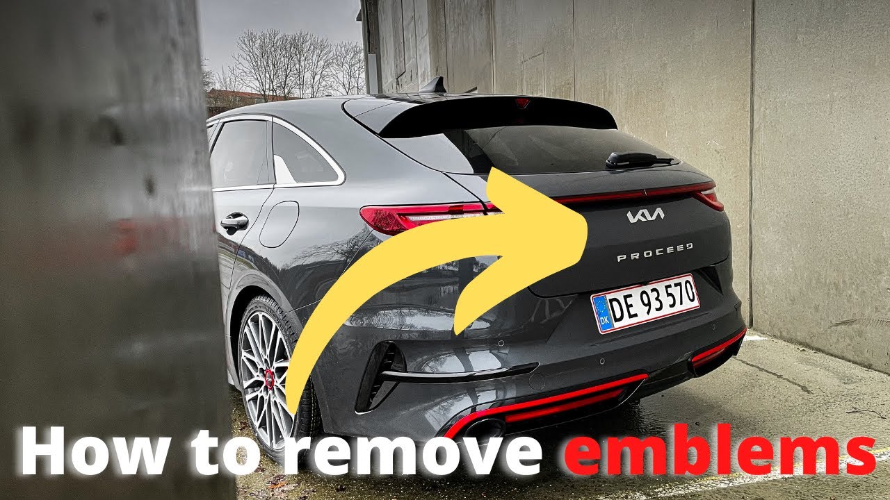 Removing logos from the Kia Proceed